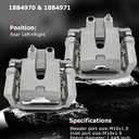 cciyu Disc Brake Caliper Rear 18B4970 18B4971 for Chrysler for 300 2005-2021,for Dodge for Challenger 2009-2011 2013-2016 2018-2020,for Dodge for Charger 2006-2020,for Dodge for Magnum 2005-2008