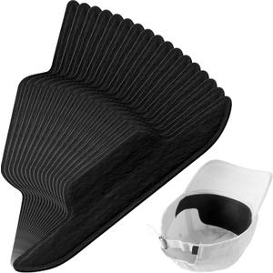 Janmercy 100 Pcs Hat Sweat Liner Disposable Baseball Hat Sweat Protection Liner Men Women Helmet Absorbing Band (Black)
