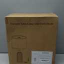 White Ceramic Table Lamp 24.5": 3-Way Dimmable Bedside Lamp with White Drum Slub Shade, Modern Nightstand Lamp for Bedroom & Living Room (Bulb Included)