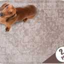 Washable Pee Pads for Dogs - Super Absorbent Reusable Puppy Training Pads - 100% Waterproof, Leak-Proof & Non-Slip Whelping Pads for Pet Housebreaking (1.5FT x 2FT (Pack of 2), Taupe)