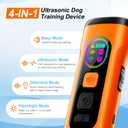 SEDULAN Dog Bark Deterrent Devices Anti Barking Device for Dogs Ultrasonic Bark Stopper Portable Dog Training Tool Indoor Outdoor Up to 50ft Correct Bad Behavior of Own or Neighbor's Dog (Orange)