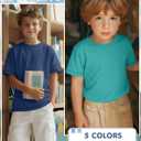 Oakgarden 5 Pack Boys Short Sleeve T-Shirts 5-16Y Kids Crew Neck Layering Casual Tops Summer Loose Fit Basic Shirts Tees