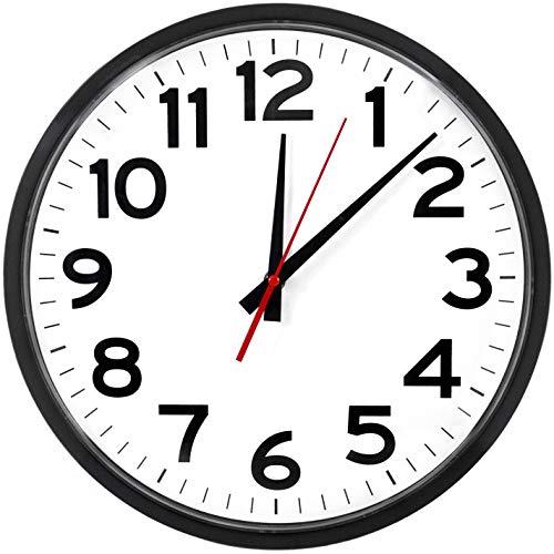 The Ultimate Wall Clock |12 Inch | Modern | Atomic | Analog | Home | Office | School | Gym | Indoor | Outdoor | Sets Automatically | Unbranded | Classic | Black | Battery Operated | Modern Décor