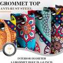 7 x Bohemian 100% Blackout Curtains for Bedroom 96 inch Long 2 Panels Set Boho Colorful Mandala Thermal Insulated Room Darkening Window Drapes Patterned Black Out Curtains for Living Room, 52Wx96L