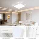 USOR Square LED Ceiling Light, 36W Ultra Thin Rectangular Flush Mount Panel, 3CCT Selectable, Dimmable with Remote, Modern Low Profile Light for Bedroom, Kitchen, Living Room,