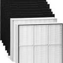 Upgraded HEP 500 air Scrubber Filter,Compatible with Dri-Eaz Defendair F321 or F284 and Mou-nto Model 500cfm,2 HEP + 8 Carbon Filter