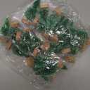 24 Pieces Artificial Mini Christmas Sisal Snow Frost Trees with Wood Base Bottle Brush Trees Plastic Winter Snow Ornaments Tabletop Trees for Christmas Party Home Decoration (Green)