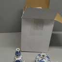 Dandat 6 Pcs Blue and White Porcelain Vase Sets Mini Chinoiserie Vase Classic Ceramic Chinese Floral Jardiniere for Christmas Centerpieces Bookshelf Living Room Decor Table Centerpieces