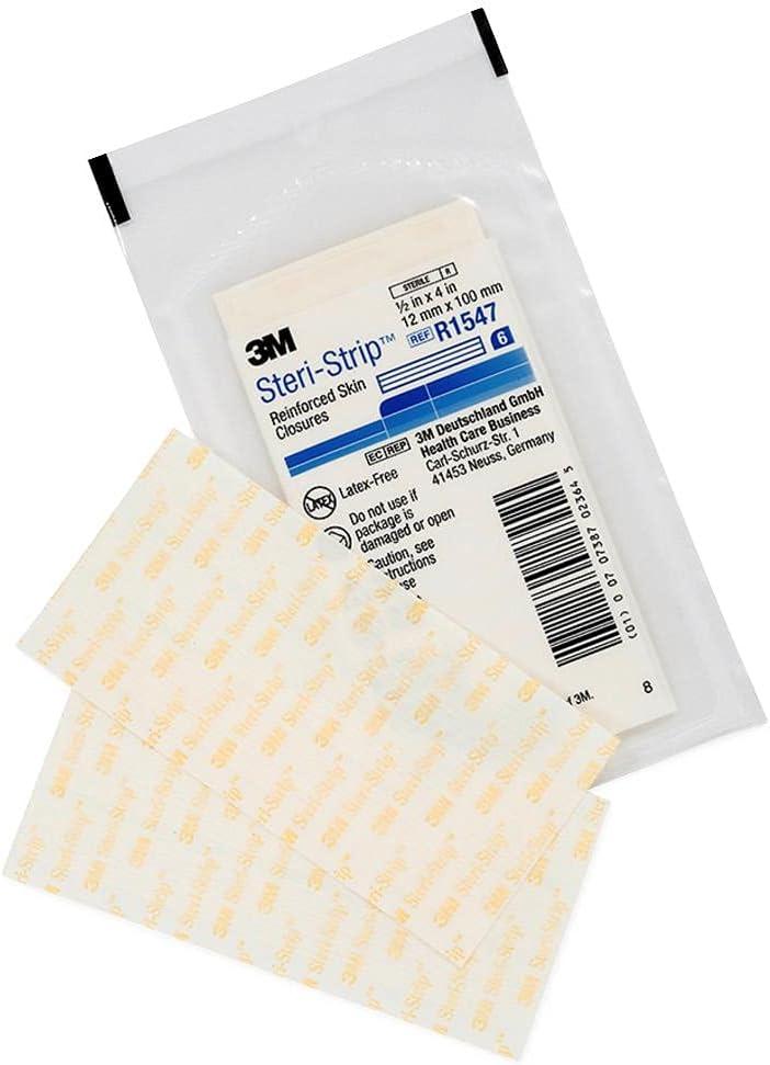 3M Steri-Strip Reinforced Skin Closures - 1/2" x 4" - 20 Pack of 6 Strip Envelope (120 Strips)