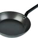 Met Lux 12 Inch Fry Pan, 1 Lightweight Frying Pan - Induction-Ready, Triple-Riveted, Black Carbon Steel Cooking Skillet, Durable, For Searing, Sauteing, And Browning Food - Restaurantware