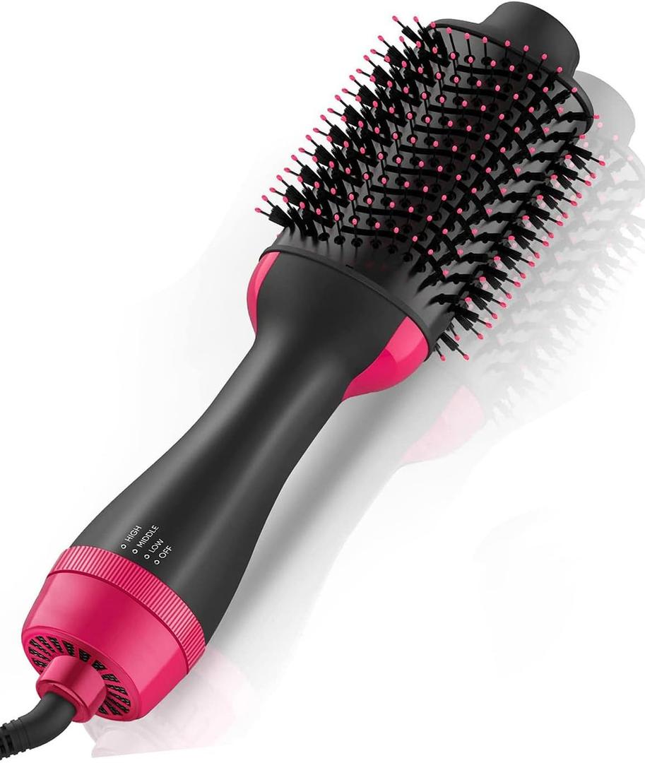 Hair Dryer Blow Dryer Brush, Black-11 (Pink)