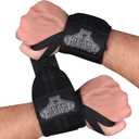 Bear Grips Wrist Wraps for Weightlifting | Weight Lifting Wrist Straps for Weightlifting | Extra Strength Gym Wrist Wraps | Two Wrist Wrap Per Pack | 12” & 18” | Lifting Wrist Wraps for Men & Women (Black)