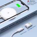 2 x for MagSafe Charger: Magnetic Wireless Charging Pad for iPhone 17 16 15 14 13 12 Series & AirPods 4-2 Pro, Strong Magnet, Aluminum Alloy, USB-C/A Ports, Ultra-Thin & Portable, Ideal for Desk & Bedside