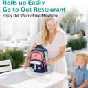 Silicone Placemat for Toddler Eating: Wipe Clean & Roll Up in The Diaper Bag - Table Mat for Restaurant/Travel/On-The-Go