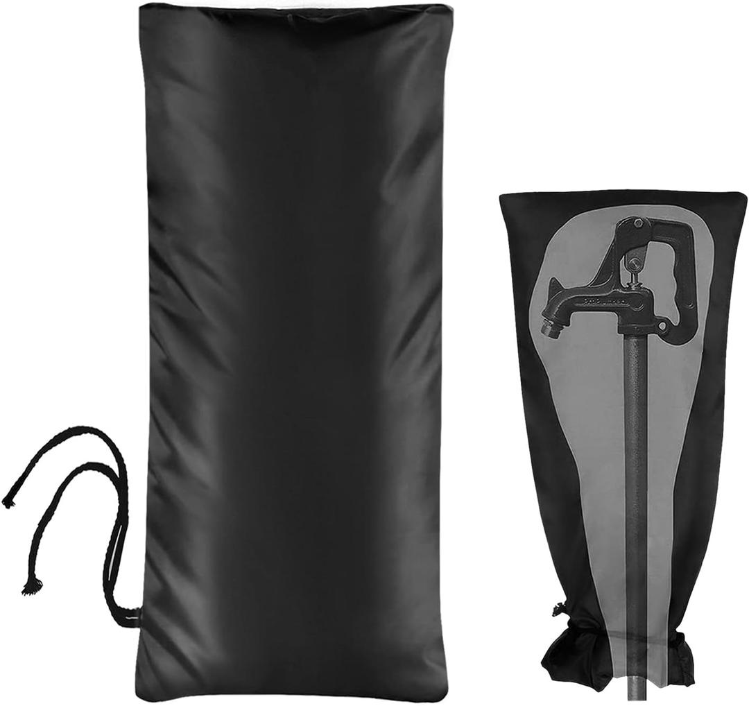 Outdoor Faucet Cover Socks for Winter Freeze Protection, Homsky 28" L x 15" W Large Faucet Covers for Outside, Reusable Outdoor Yard Spigot Cover, Antifreeze Long Water Insulated Faucet Cover Socks