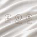 Andency Tannish Grey Queen Sheets Set, 100% Viscose Derived from Bamboo, Cooling Bed Sheets Queen Size, Deep Pocket Up to 16", Silky Soft Sheets