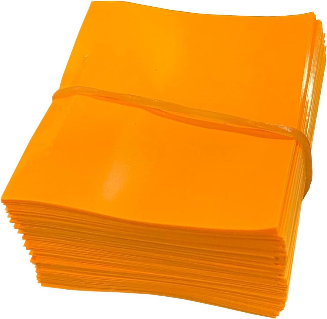 Supplement and Supply 45 x 52 mm Orange Perforated Shrink Band for Hot Sauce, Woozy, Drip & Liquid Bottles [Cap Diameter: 1"] Pack of 200