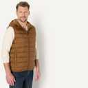 Amazon Essentials Men's Regular-Fit Lightweight Water-Resistant Hooded Puffer Vest (Brown, S)