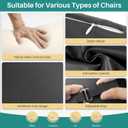 Neck Pillow for Recliner, Non-Slip Recliner Headrest Pillow with Adjustable Strap, Leather Neck Support Chair Headrest Cushion for Office, Couch, Car, Travel, Airplane, Pain Relief(Dark Gray)