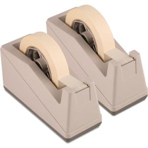 Lichamp 2-Pack Desktop Tape Dispenser Holder with 3-Inch Core - Organizer for Masking, Painters& Heat Transfer Tapes - Office & Craft Supplies Accessories