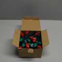 25FT C7 Vintage Christmas String Lights with 27 Red & Green Ceramic Bulbs, Hanging Outdoor & Indoor String Lights for Christmas Decor (Green Wire)