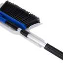 Camco Adjustable Broom and Dustpan - Portable & Compact Full Size Broom - Adjusts from 24-52 Inches, Ideal for RV, Marine, and Home Use (43623-A)