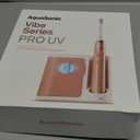 Aquasonic Vibe Series PRO  Ultra-Whitening Electric Toothbrush  5 Modes & Smart Timers  UV Sanitizing Base  ADA Accepted (Satin Rose Gold)