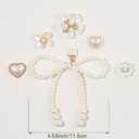 Mon Caramel Resin Beach Bag Accessories Charms,Resin Beach Totes Accessories Inserts,Daisy Flower Bag Charms (Bow White)