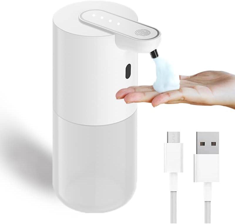 Automatic Soap Dispenser, 13.5oz Touchless Foaming Soap Dispenser Hand Free Bathroom Countertop Soap Dispensers with 4 Level Soap Volume Design