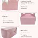 TIMESEEK 30-Pack Blush Pink Gable Treat Boxes with Handles - 6" Pop-Up Party Favor Gift Boxes for Birthday, Wedding, Baby Shower, Eco-Friendly Candy, Cookie, Goodie Bags for Kids, Bachelorette Decor