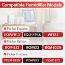 12 Pcs WF813 Humidifier Replacement Filters, Fit for Equate EQWF813 Relion RCM-832/RCM-832N ProCare PCCM-832N, Cool Mist Humidifiers