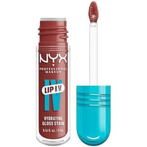 NYX Professional Makeup Lip IV Hydrating Glossy Lip Stain with 12HR Hydration - Hydra Honey (Brown)