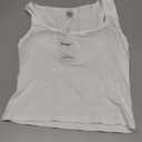 Danysu Women Rib Tank Top Padded Workout Top Square Neck Crop Tank Fitted Basic Cami Tops, Size large