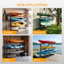 Bonnlo Kayak Storage Rack, Freestanding Kayak Stand for Indoor Outdoor Garage/Backyard/Shed, 165LBS Heavy Duty Adjustable Kayak Holder for Boat Dock, Kayak, Canoe, Surfboard & Paddleboard