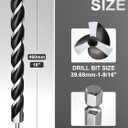 1-9/16"×18" Auger Drill Bit, Tri-Flute Long Wood Drill Bit