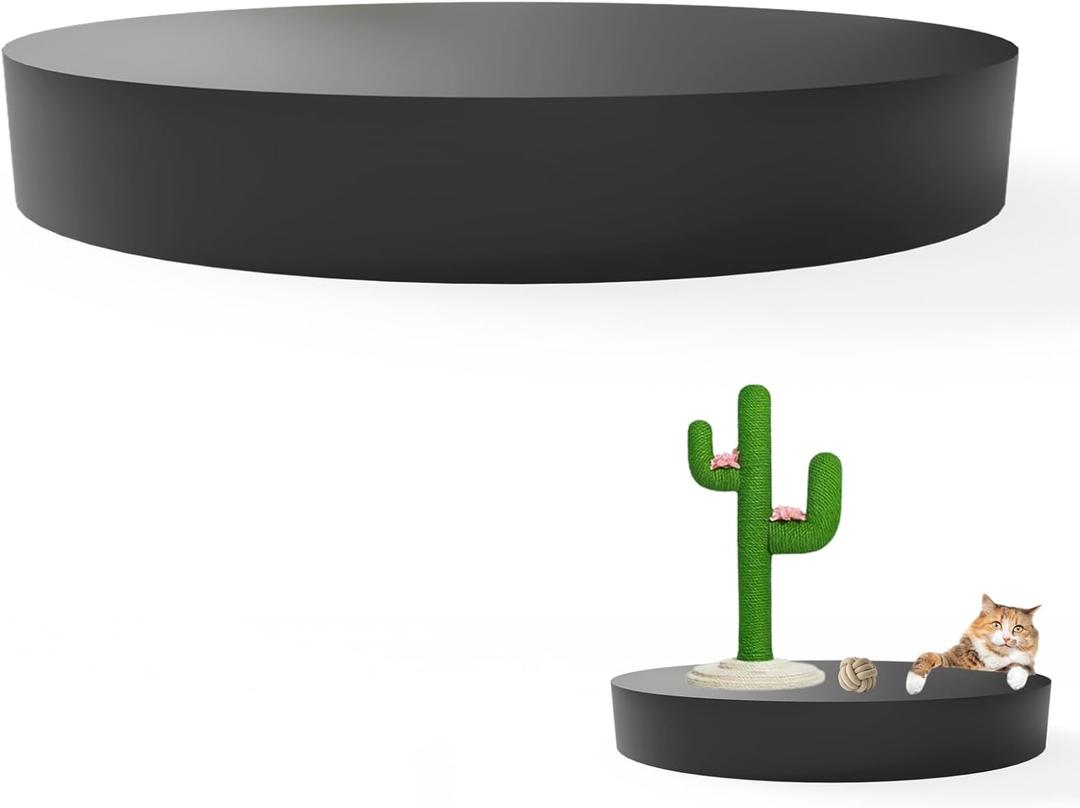 Jueraori Round Display Pedestal Stands, Party Event Decor Cylinder Plinth Stand, Wedding Decoration Display Platform Base Stand For Home Boutiques Jewelry Display (Black, 31.5x3.9in)