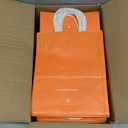 BagDream 8x4.25x10.5 Inch 100Pcs Orange Gift Bags Medium Size, Kraft Paper Bags with Handles Bulk for Halloween, Sporting Party Favors, Fall Festivals, Wedding, Retail, Grocery