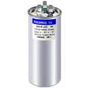 [UL Recognized] FOCSPROD 40+5 uF 40/5 MFD 6% 370V/440V CBB65 AC Capacitor, Dual Run Round Capacitor Replacement, 40 5 uF 440 Volt HVAC for AC Unit Fan Motor Start or Heat Pump or Condenser Straight