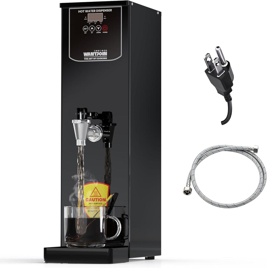 WantJoin Commercial Hot Water Dispenser - 35L(9.2 GAL)/Hour Water Boiler Step-Heating Electric Countertop Water Dispenser Automatic Temperature Control Max 212F for Boba Tea Coffee Shop Office