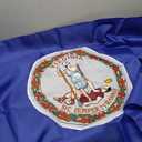 STREBAN Virginia Flag 3x5 Outdoor - Embroidered Design Heavy Duty Polyester VA Flag with Sewn Stripes, Brass Grommets