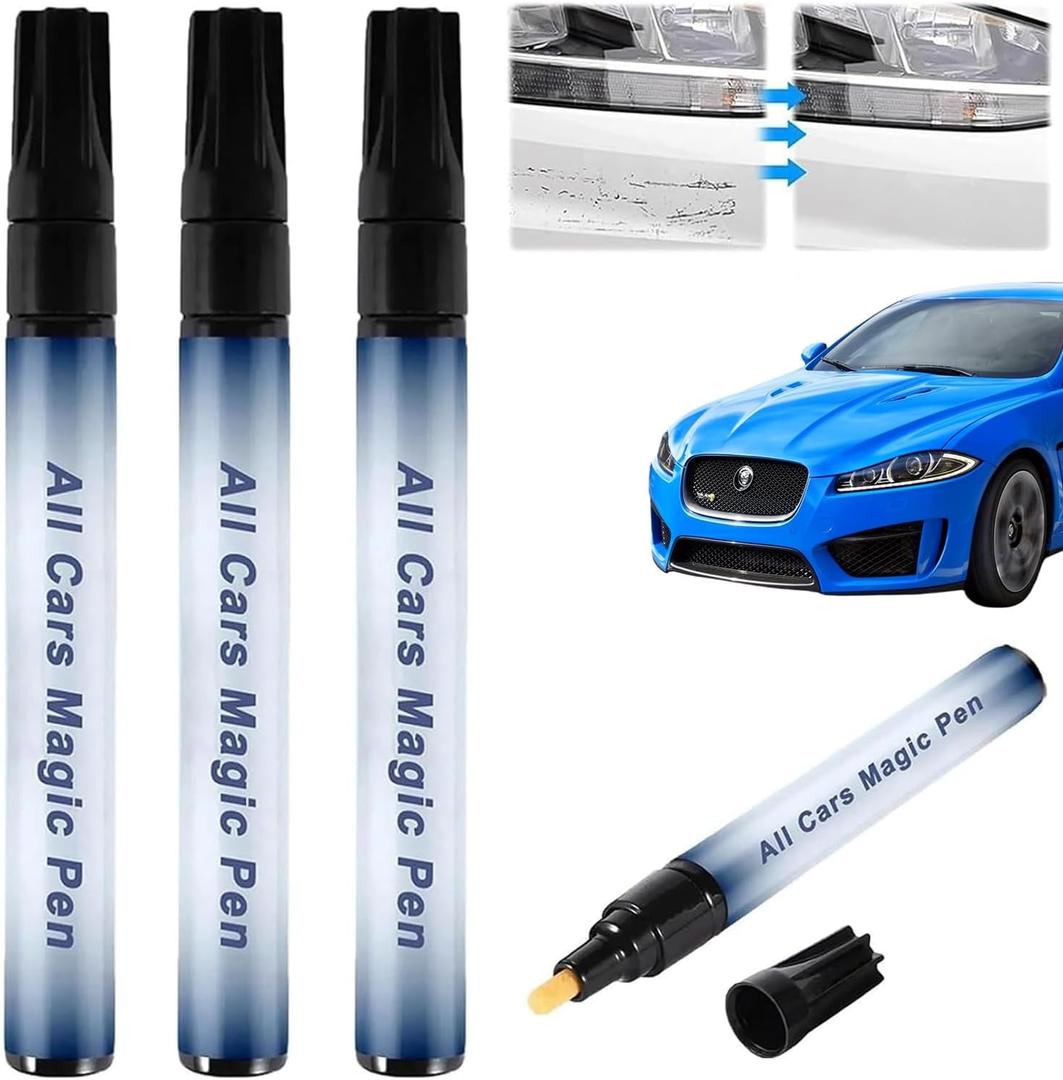 KOSIMI Magic Car Scratch Remover Pen  Quick & Easy Paint Repair for All Vehicles, Fix Scratches, Chips & Scuffs Instantly, Waterproof & UV Resistant Touch-Up Pen, Fits All Car Colors (Grey 3PCS)