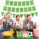 Soccer Party Decorations Pre-Strung Soccer Birthday Banner | Soccer Themed Birthday Party supplies, Honeycomb Centerpieces