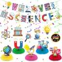 Science Party Decor - Honeycomb Centerpieces, Banners, Mad Science Theme for Kids' Birthdays & Classroom Events