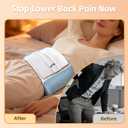 Lumbar Support Pillow for Office Chair & Sleeping, Wrap Around Lower Back Pillow with Breathable Ice Silk Cotton, Provides Comfortable Lower Back Support for Side/Back/Stomach Sleepers