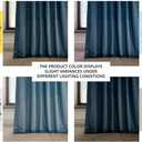 HPD Half Price Drapes Heritage Plush Velvet Curtains 84 Inches Long Room Darkening Curtains for Bedroom & Living Room 50W x 84L, (1 Panel), Avalon Blue