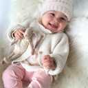 FURTALK Baby Beanie Winter Soft Warm Knit Hat 3 Pack Infant Toddler Slouchy Caps (0-12 Months, White+pink+grey)