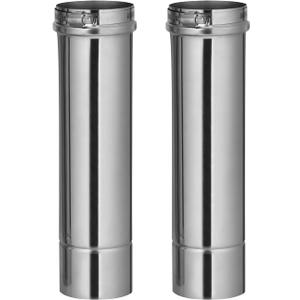 GASLAND 2PCS Exhaust Pipe, 3" OD x 11.6" Length Stainless Steel Direct Vent Straight Pipe, Ideal for Water Heater Round Tube Air Ventilation and Vent Pipe Ductwork