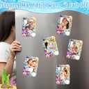 Yalikop 12 Pack DIY Mosaic Photo Frame Craft Kits Unfinished Wooden Magnetic Picture Frame with Mosaic Tiles and Shells Mini Ocean Fridge Frames to Decorate for Summer Activities Birthday Craft Gifts, 3.74 x 2.56 inches