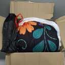 Nesker 7 Pcs Comforter Set Full Size, Colorful Mexican Flower Bedding Set for Kids and Adults, Retro Floral Leaves Bed Sheet Sets with Fitted Sheet 2 Pillowcases & 2 Shams