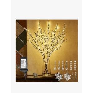 LITBLOOM Lighted Brown Willow Branches 200 Fairy Lights 32IN Plug in with Timer and Dimmer, Tree Branch with Lights for Home Holiday Christmas Decoration